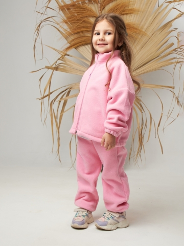 Купить оптом 331. Костюм детский (Брюки+Толстовка), розовый, 100% полиэстер, р. 98,104,110,116 в Чебоксарах